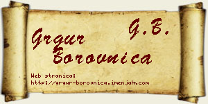 Grgur Borovnica vizit kartica